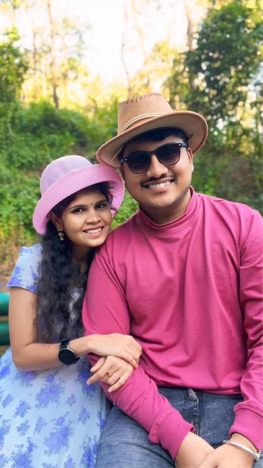 Couple at Munnar tea gardens